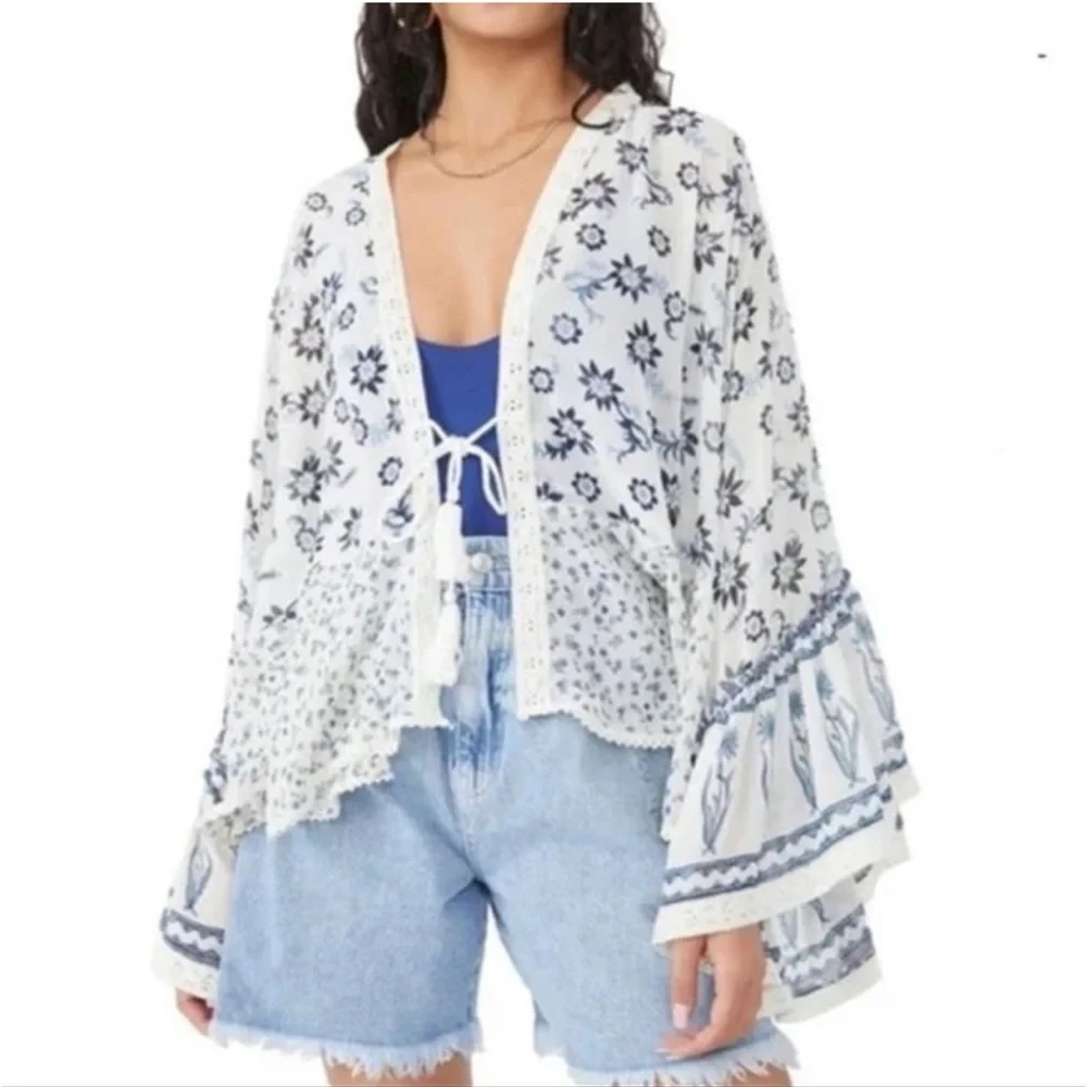 Free People Placed‎ Print Lola Jacket Kimono - Picture 2 of 9